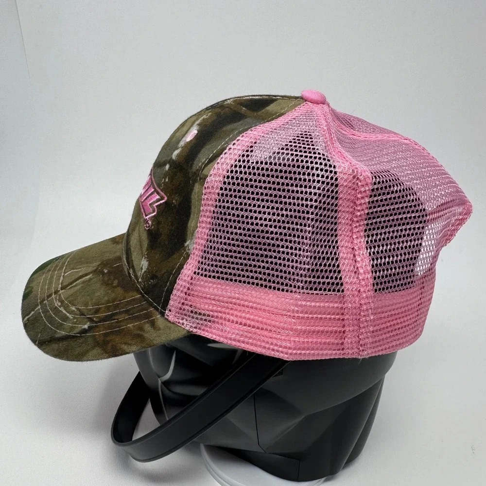Amsoil Trucker Hat Pink Camo Mesh Snapback Baseball Cap Racing Oil Promo